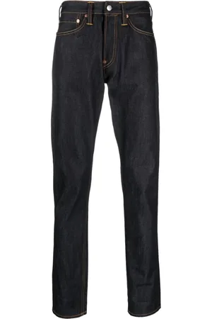 Evisu Logo-print tapered jeans