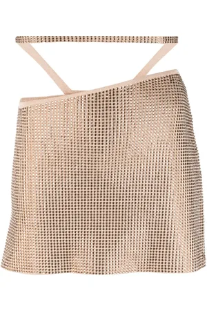 ANDREADAMO Rhinestone-embellished mini skirt