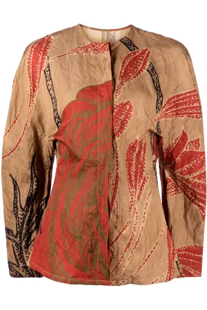 UMA WANG Floral-print long-sleeve blouse