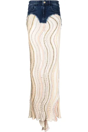 Vitelli Knitted-panel maxi skirt