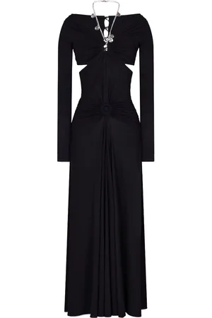 Paco rabanne Chain-detail draped long dress