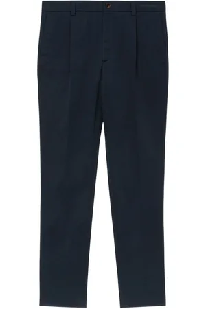 Burberry Straight-leg cotton tailored trousers