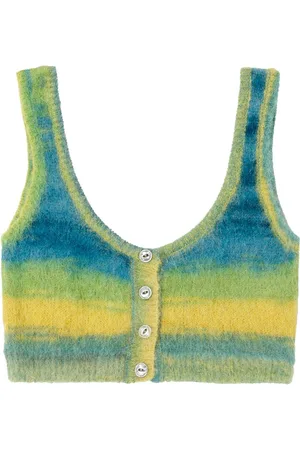 RE/DONE Marl-knit cropped bra