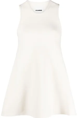 Jil Sander Cropped-detail sleeveless blouse