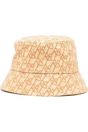 Ruslan Baginskiy Logo-print straw bucket hat