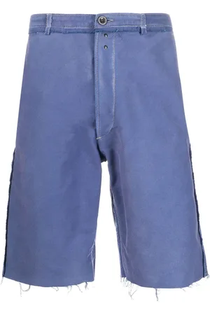 Maison Margiela Raw-edge cotton bermuda shorts