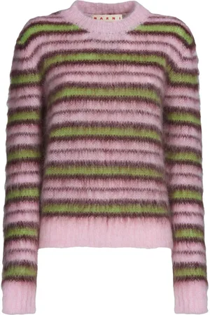 Marni Striped mohair-blend jumper