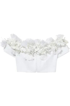 Puccini Flower-detailing cropped top