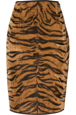 Gianfranco Ferré 1990s animal-print pencil skirt