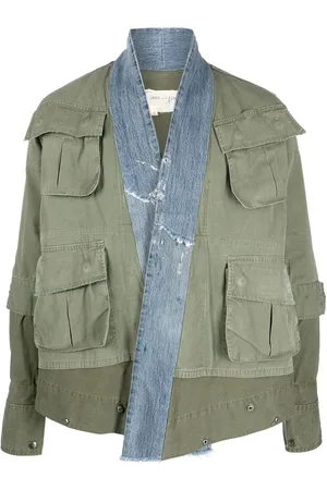 GREG LAUREN Hybrid cotton military jacket