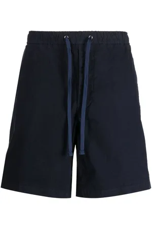 HUGO BOSS Logo-patch drawstring cotton shorts