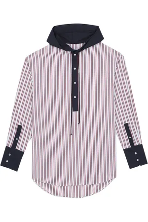 Bluemarble Striped hooded shirt