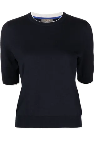 N.PEAL Fine knit cotton-cashmere top