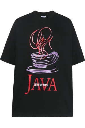 Vetements Java logo-embroidered T-shirt