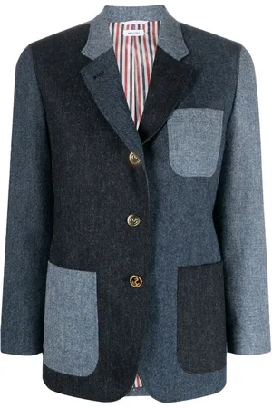 Thom Browne Patchwork Donegal tweed blazer