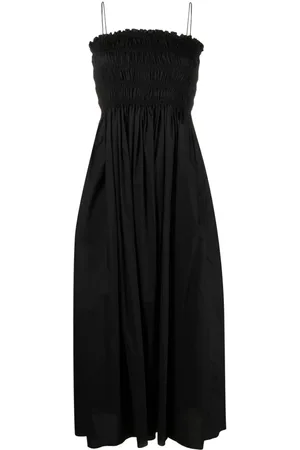 MATTEAU Shirred-panel poplin midi dress