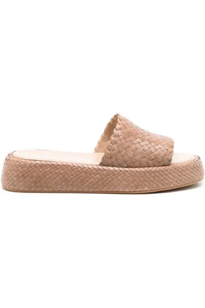 Sarah Chofakian Piaggi woven flatform sliders