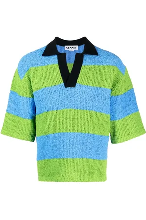 SUNNEI Striped knitted polo shirt