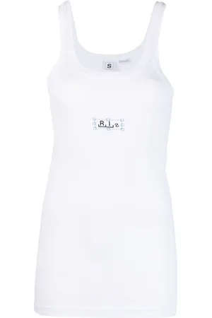 Random Identities Logo-print ribbed-knit tank top
