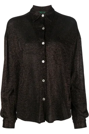 Jean Paul Gaultier 1980s lamé-effect button-up shirt