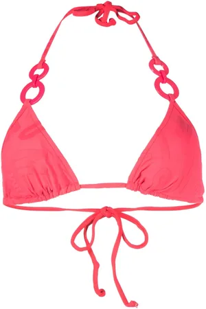 Moschino Logo triangle bikini top