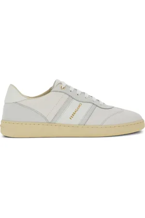 Salvatore Ferragamo Logo-print lace-up leather sneakers