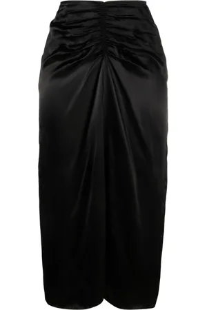 Lanvin Gathered-waist midi skirt