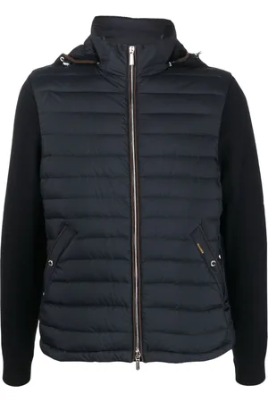 MOORER Zip-up padded hooded jacket