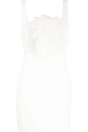 Cynthia Rowley Flower-appliqué sleeveless minidress