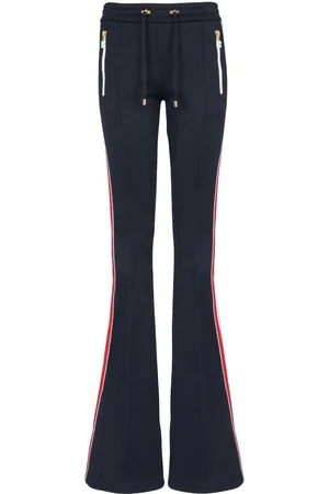 Balmain Stripe-detail flared trousers