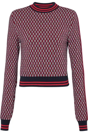 Balmain Monogram check-pattern jumper