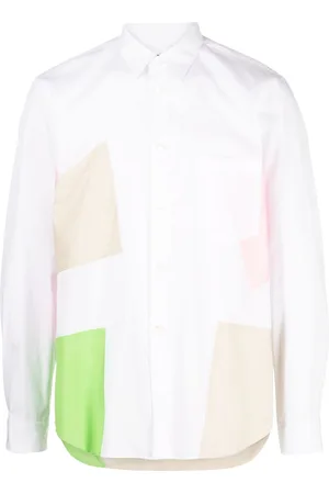 Comme des Garçons Colour-block panelled cotton shirt