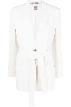 HUGO BOSS Single-breasted belted blazer