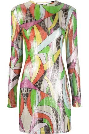 Philipp Plein Mix-print knitted minidress