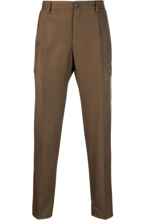 TAGLIATORE Pleated virgin-wool trousers