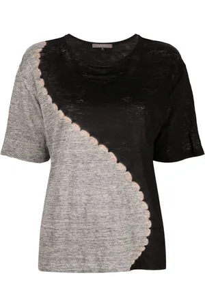 SUZUSAN Shibori linen T-shirt