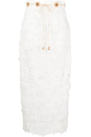 ZIMMERMANN Raie lace midi skirt