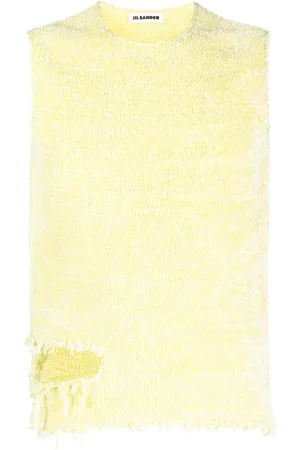 Jil Sander Distressed-finish knitted top