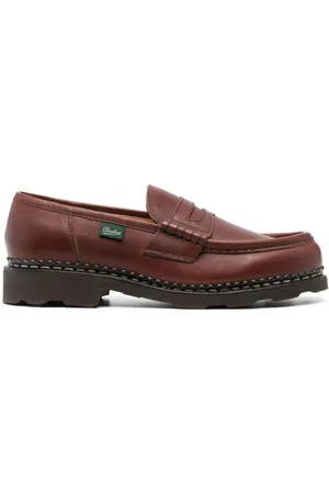 Paraboot Logo-tag calf-leather loafers