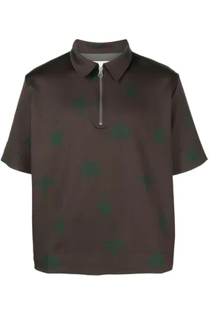 Jil Sander Palm tree-print polo shirt