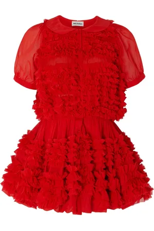 Molly Goddard Cadence gathered ruffled dress