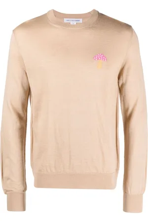 Comme des Garçons Mushroom-print fine-knit jumper