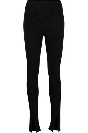 AERON Front-slit ribbed leggings