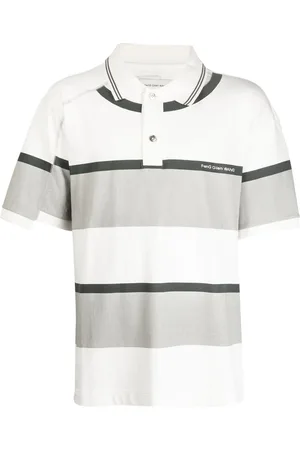 Feng Chen Wang Striped cotton polo shirt