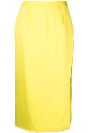 GCDS Satin-finish high-waisted skirt