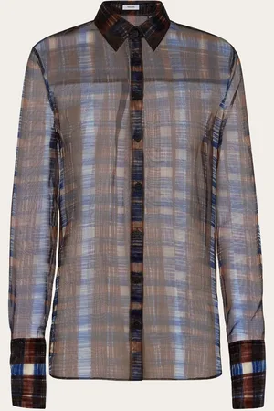 Salvatore Ferragamo Long-sleeved organza shirt