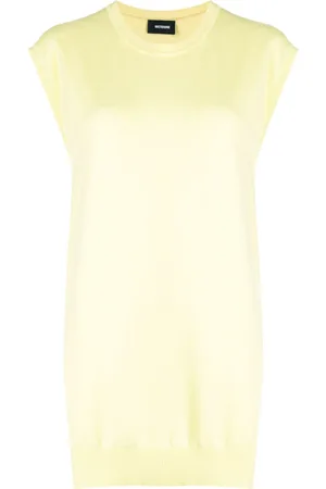 We11 Done Cap-sleeved fine-knit dress