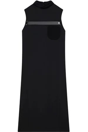Courrèges Straped tailored twill dress