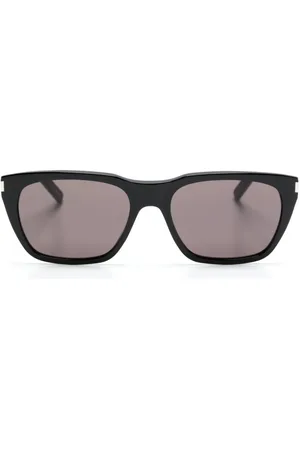 Saint Laurent Logo-engraved-arm cat-eye sunglasses