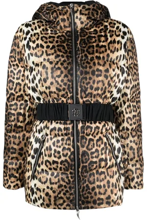 Roberto Cavalli Leopard-print padded jacket